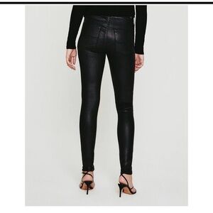 AG JEANS vintage leatherette light black legging super skinny low rise size 28